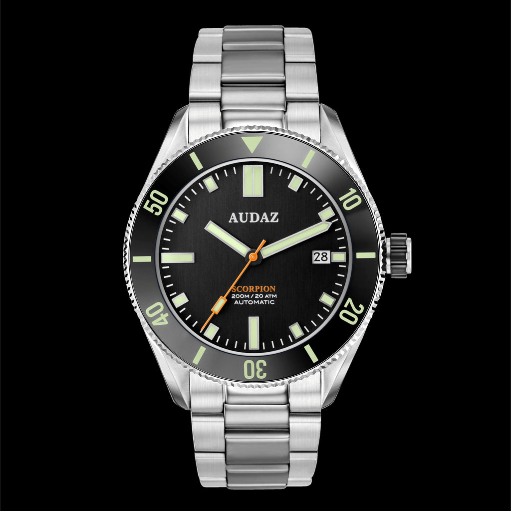 あつ クロノス AUDAZ SCORPION I 200m Dive Watch I Miyota 9015 Automatic I
