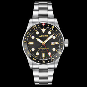 AUDAZ MARINE DIVER GMT Dive Watch I Swiss Quartz Movement