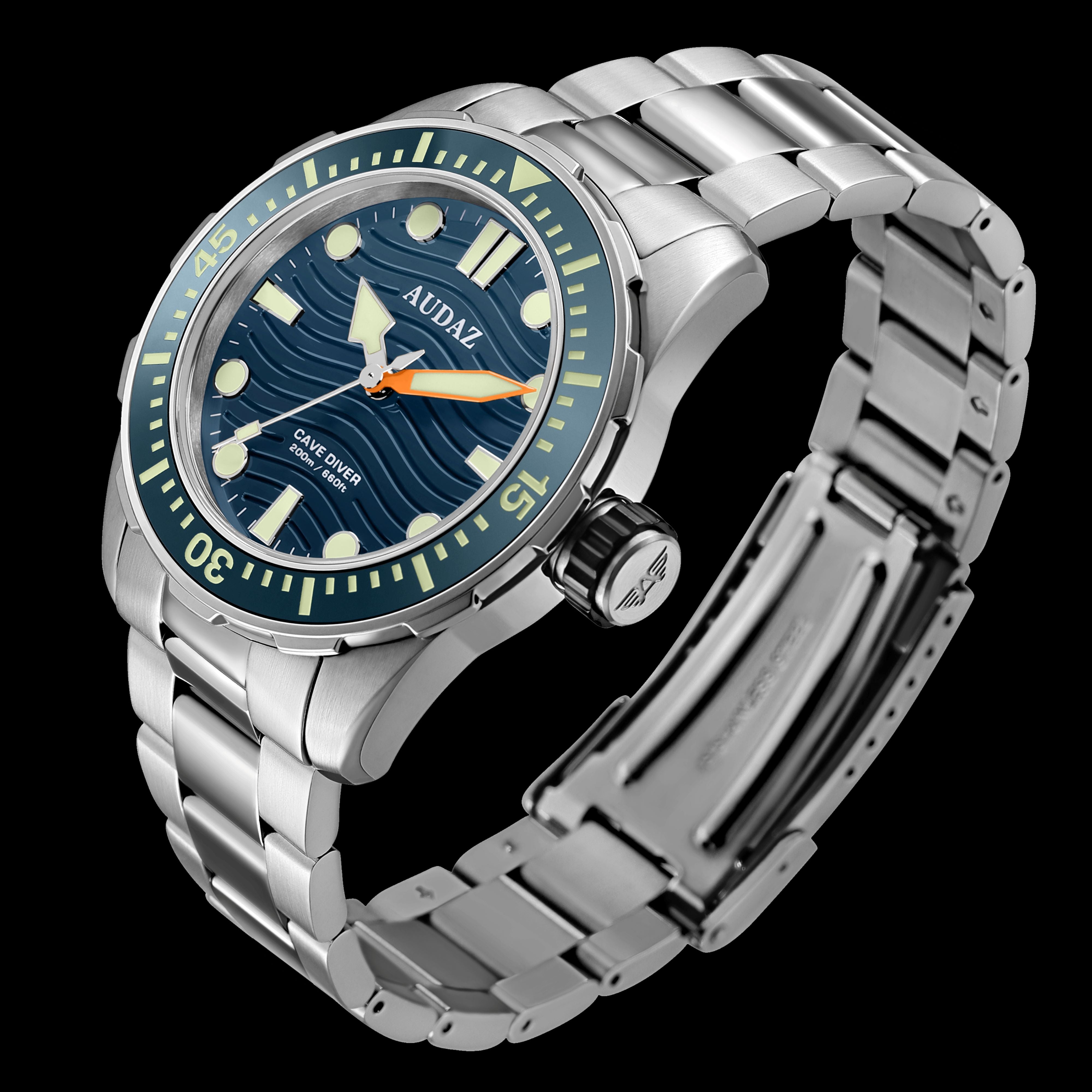 AUDAZ - CAVE DIVER 200m I Sapphire I Meca-Quartz Movement - Audaz Watches